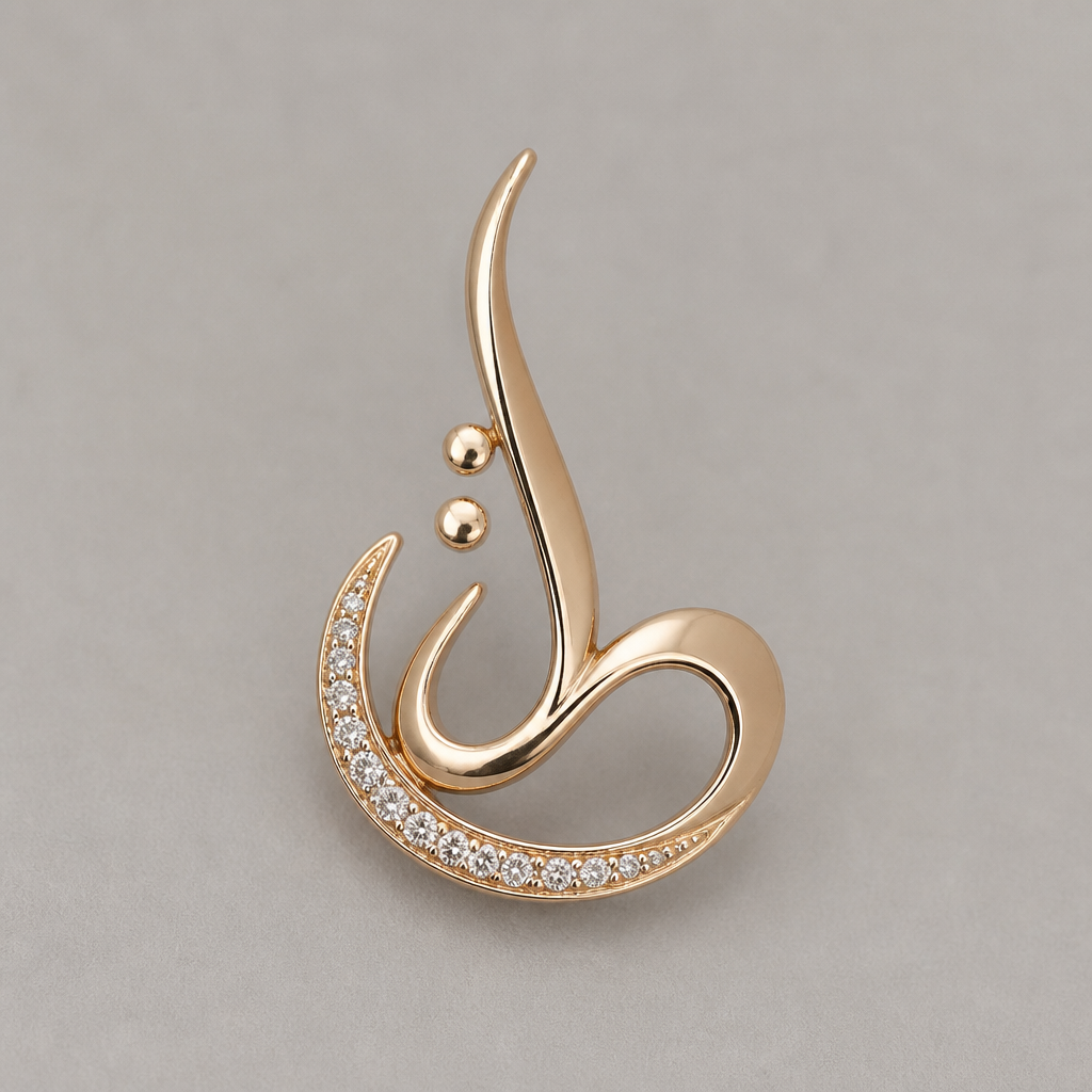 دمج حرف الياء والضاد ويكون ناعم ومفهوم
photorealistic jewelry design, دمج حرف الياء والضاد ويكون ناعم ومفهوم, just the design no text