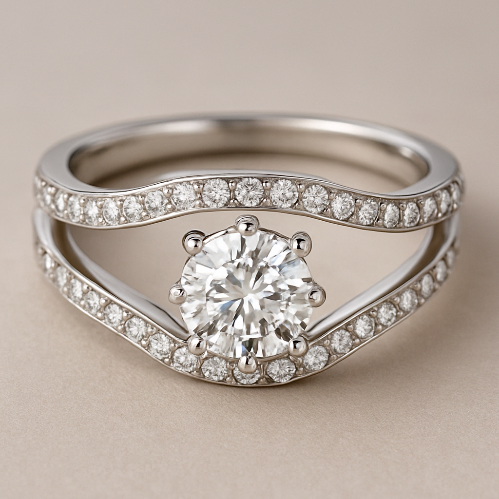 diamond ring enhancer for a diamond ballerina ring  ballerina 