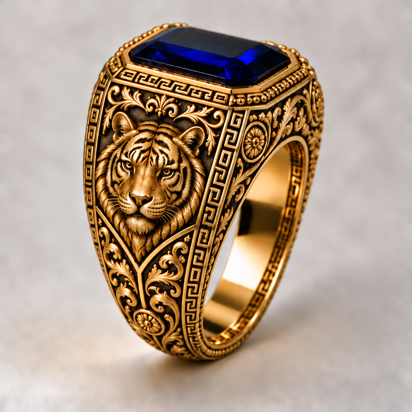 Add Greek-style ornamentation around the entire ring.
edit the attached jewelry design with these instructions: Add Greek-style ornamentation around the entire ring.. keep it photorealistic, just the design no text