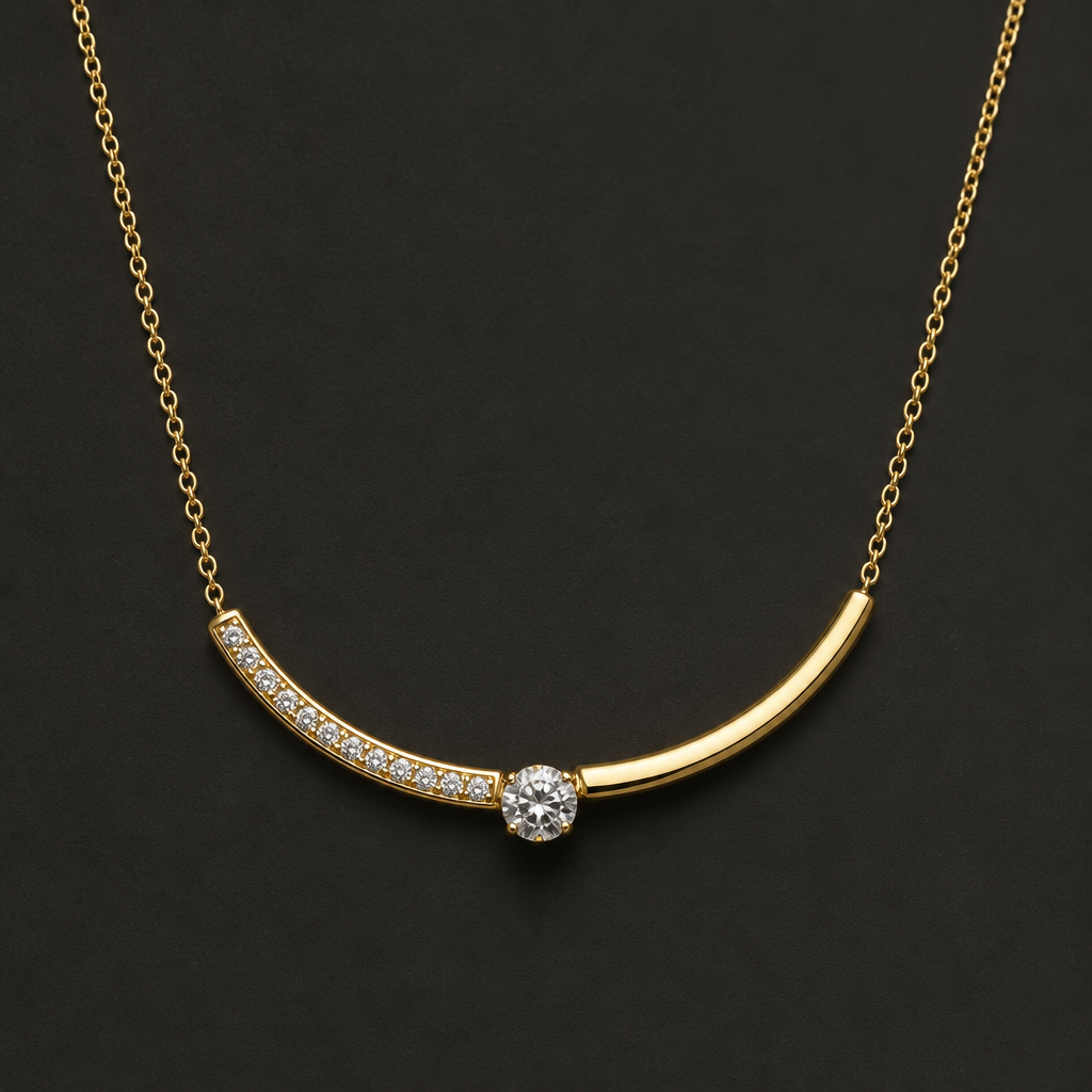 A women's necklace
photorealistic jewelry design, A women's necklace, modern style, just the design no text