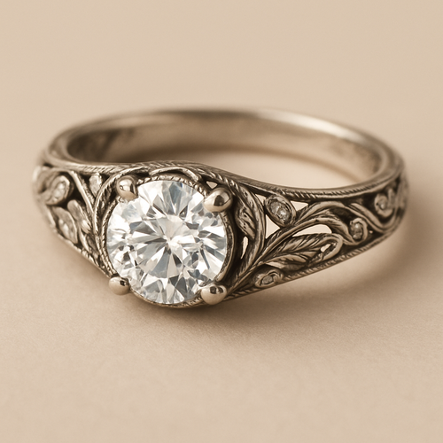 Engagement ring, vines  