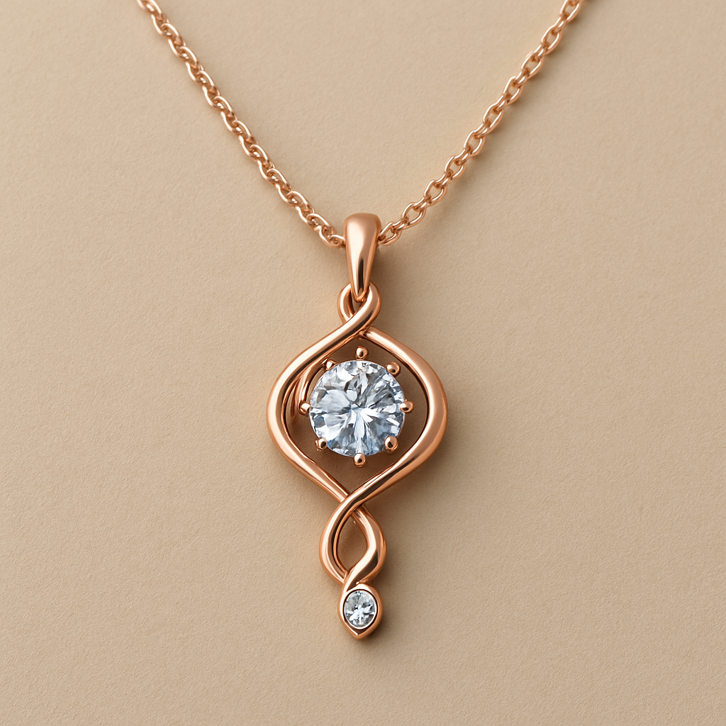 Beautiful rose gold necklace