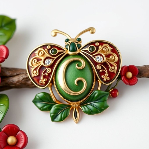 Ladybug with letter C inside her