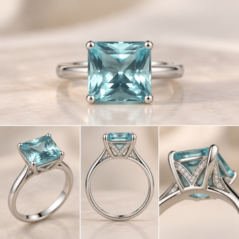 A women's ring suitable for daily wear. 2.8 ct basket with hidden diamond accents on basket side
using the attached image as a visual reference, create A women's ring suitable for daily wear. 2.8 ct basket with hidden diamond accents on basket side. photorealistic, just the design no text