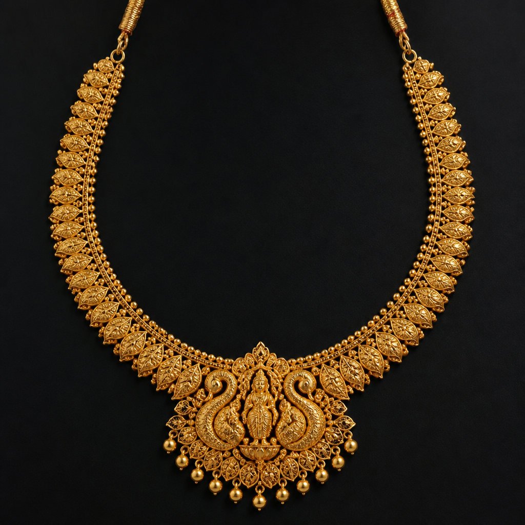 A heritage women's necklace made of gold suitable for wedding. a nagas gold necklace. Refinement: haram 80.00gm
photorealistic jewelry design, A heritage women's necklace made of gold suitable for wedding. a nagas gold necklace. Refinement: haram 80.00gm, just the design no text