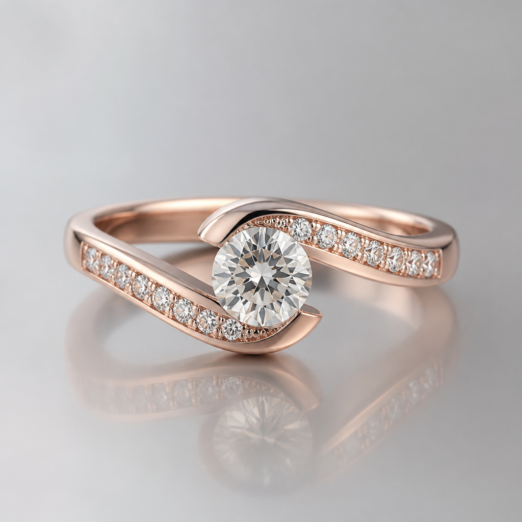 A women's ring
photorealistic jewelry design, A women's ring, modern style, just the design no text