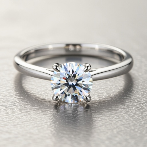 Diamond center stone whitegold ring