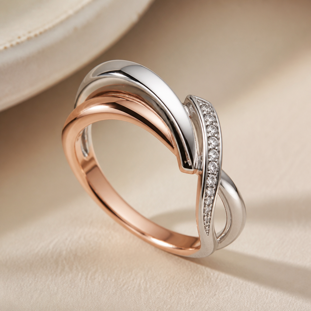 A women's ring
photorealistic jewelry design, A women's ring, modern style, just the design no text