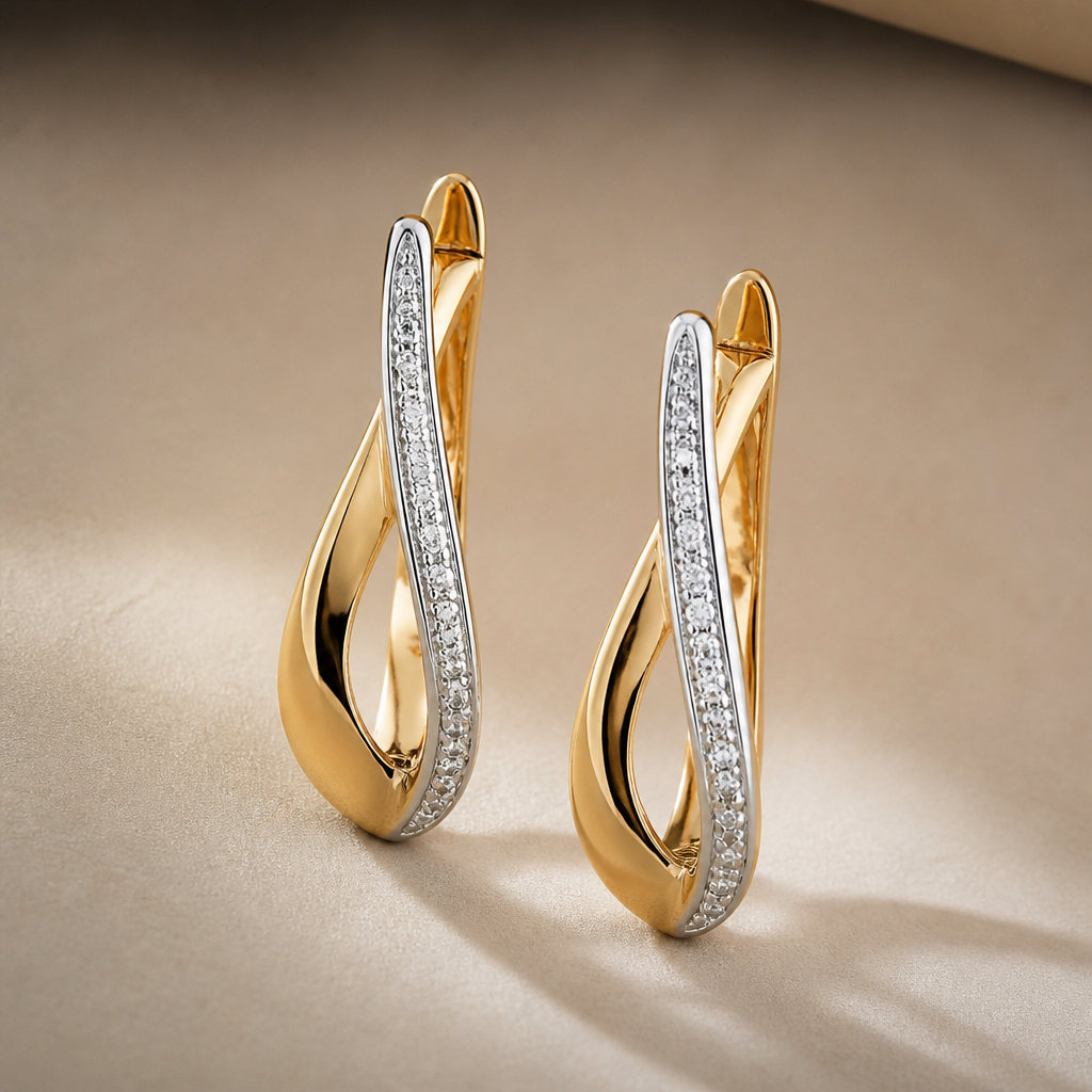 A women's earrings
photorealistic jewelry design, A women's earrings, modern style, just the design no text