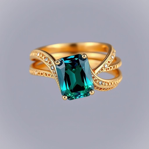 15 carat Arabian blue and green Nanette cut sapphire gemstone Fl lF clarity multi ring with gold band