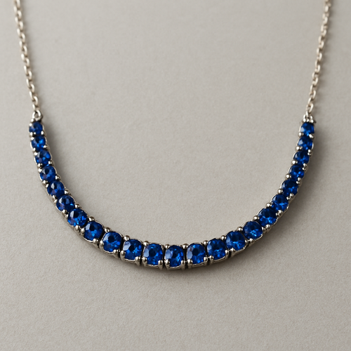 Small blue sapphire necklace 
