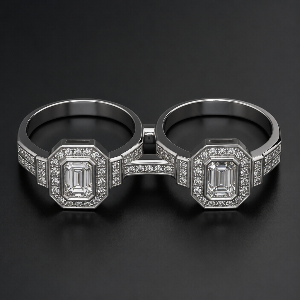 I need a twin ring
photorealistic jewelry design, I need a twin ring, art_deco style, just the design no text
