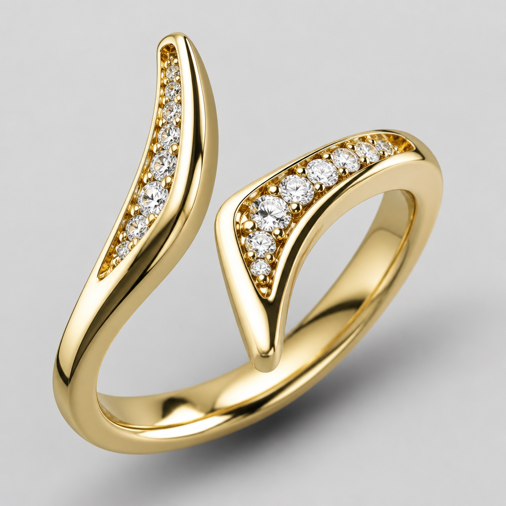 A women's ring
photorealistic jewelry design, A women's ring, modern style, just the design no text