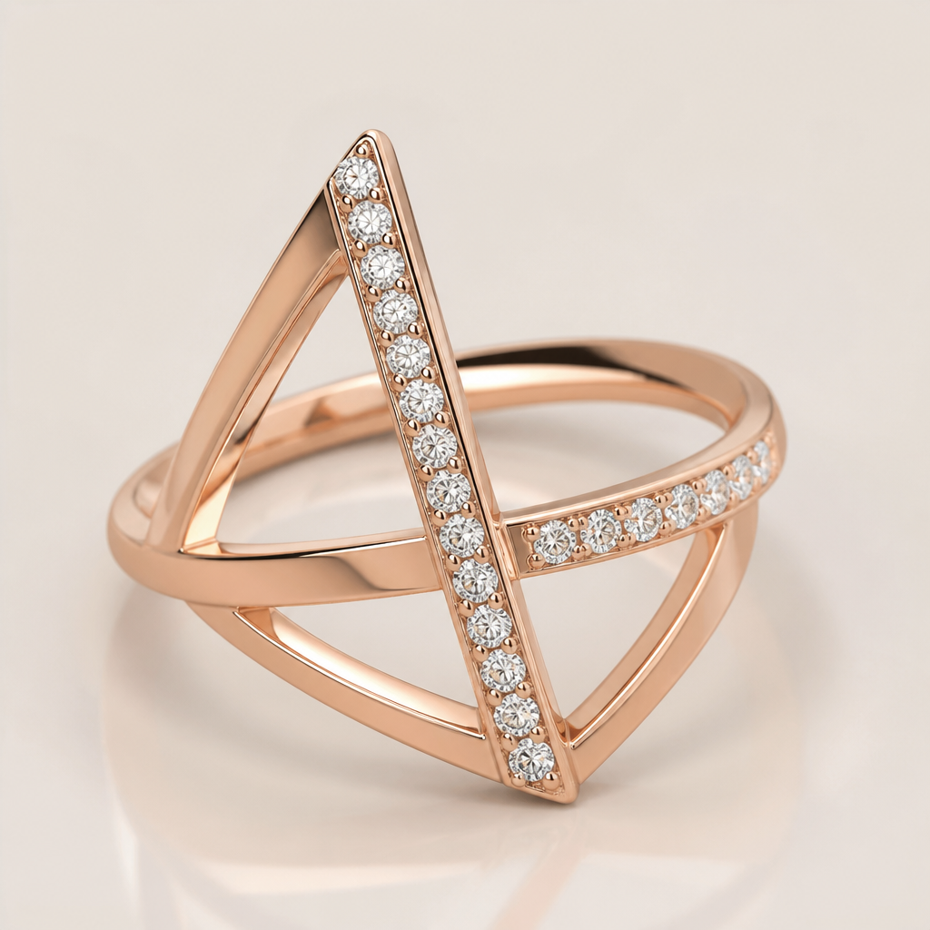 A geometric women's ring
photorealistic jewelry design, A geometric women's ring, geometric style, just the design no text