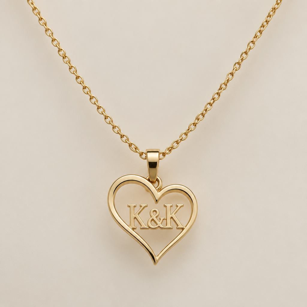 A women's necklace. saya nak buat loket love dalam ada tulis k&k.tak nak ada batu.nk simple saja
photorealistic jewelry design, A women's necklace. saya nak buat loket love dalam ada tulis k&k.tak nak ada batu.nk simple saja, modern style, just the design no text