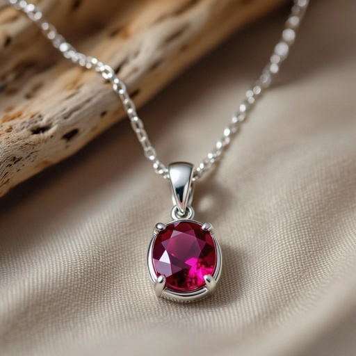 Necklace  ruby jewel dtyle