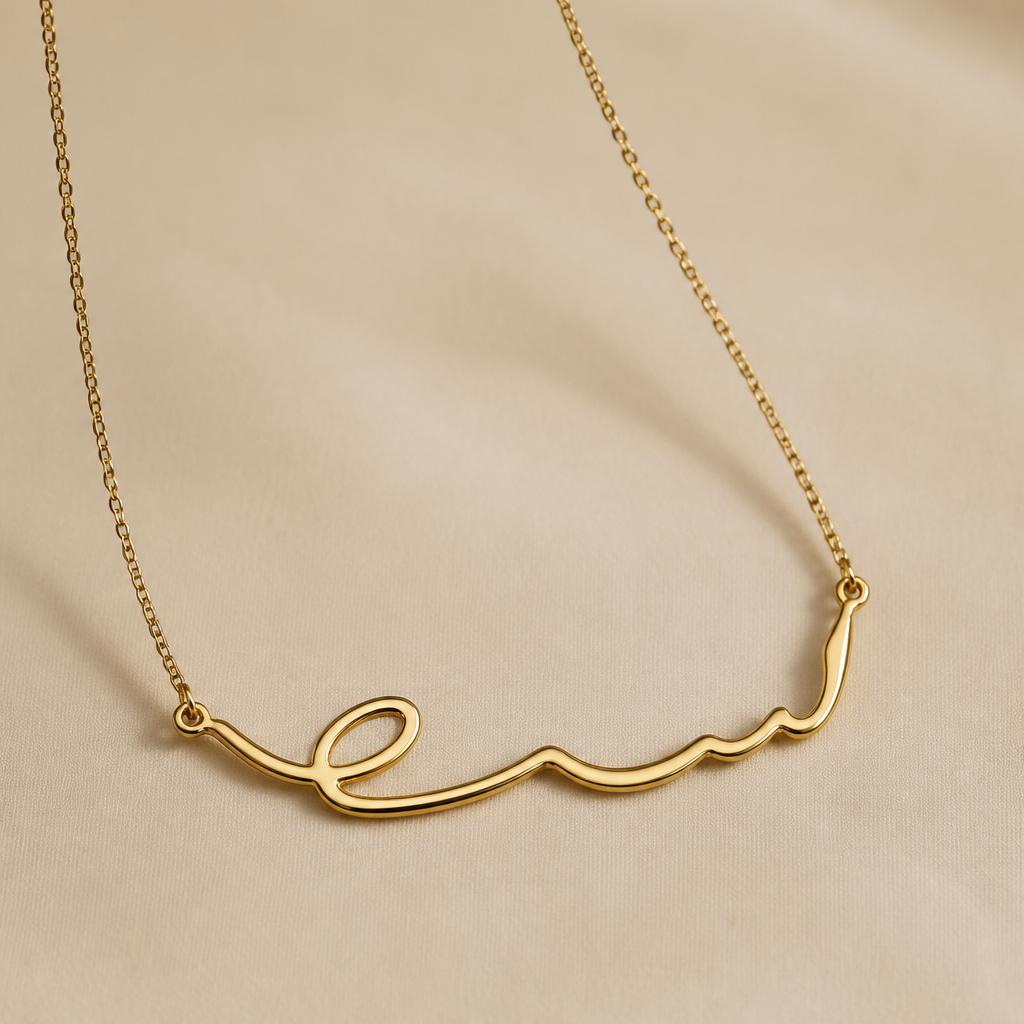 طوق دهب بإسم أسماء
photorealistic jewelry design, طوق دهب بإسم أسماء, just the design no text