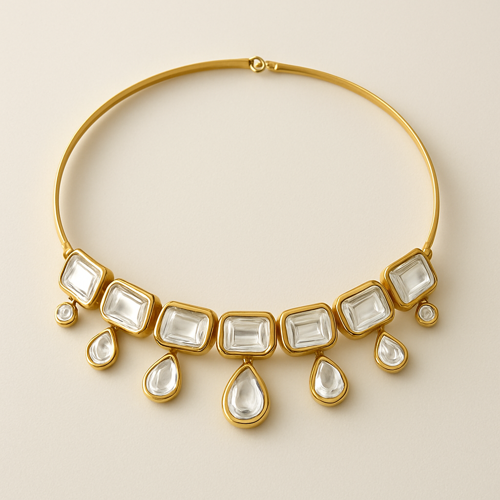 Kundan choker with crystals