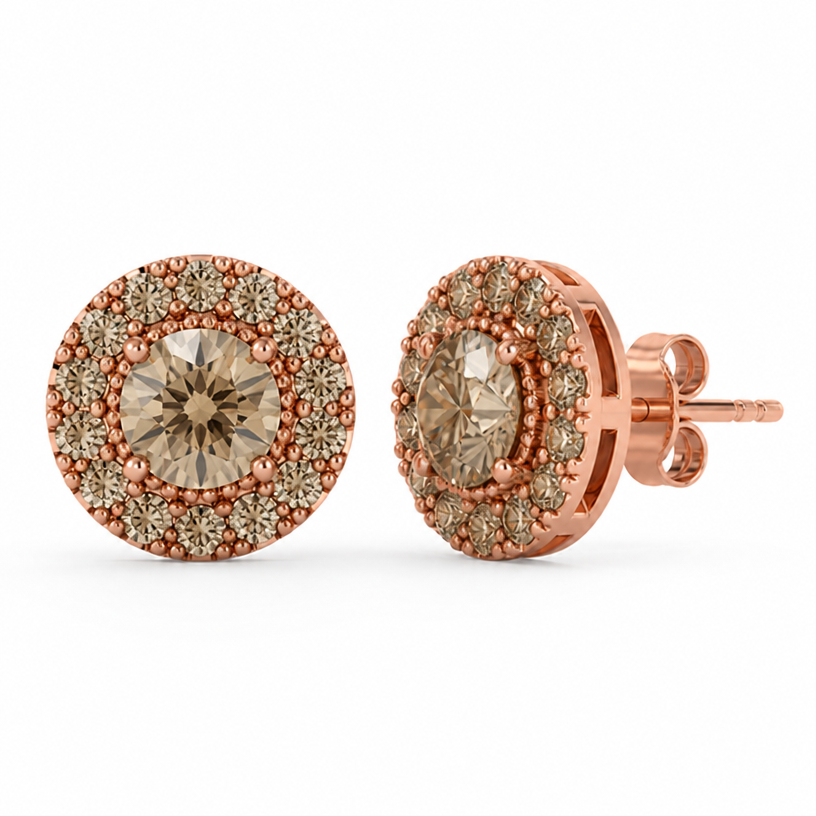 Champagne colored diamonds, rose gold
edit the attached jewelry design with these instructions: Champagne colored diamonds, rose gold. keep it photorealistic, just the design no text