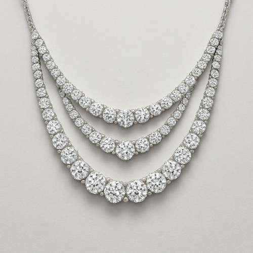 ثلاث سلاسل في سلسله واحده مرصعه بالالماس