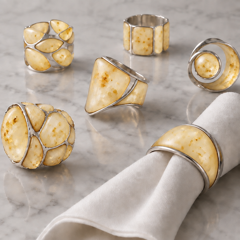 Baltos spalvos gintaras
edit the attached jewelry design with these instructions: Baltos spalvos gintaras. keep it photorealistic, just the design no text