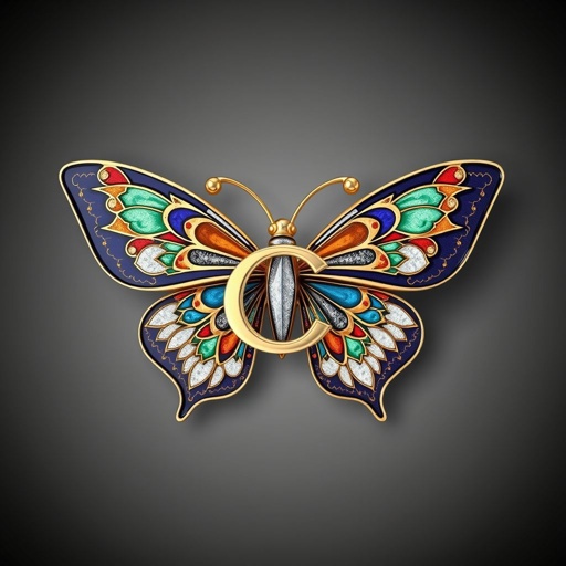 Butterfly with letter C
