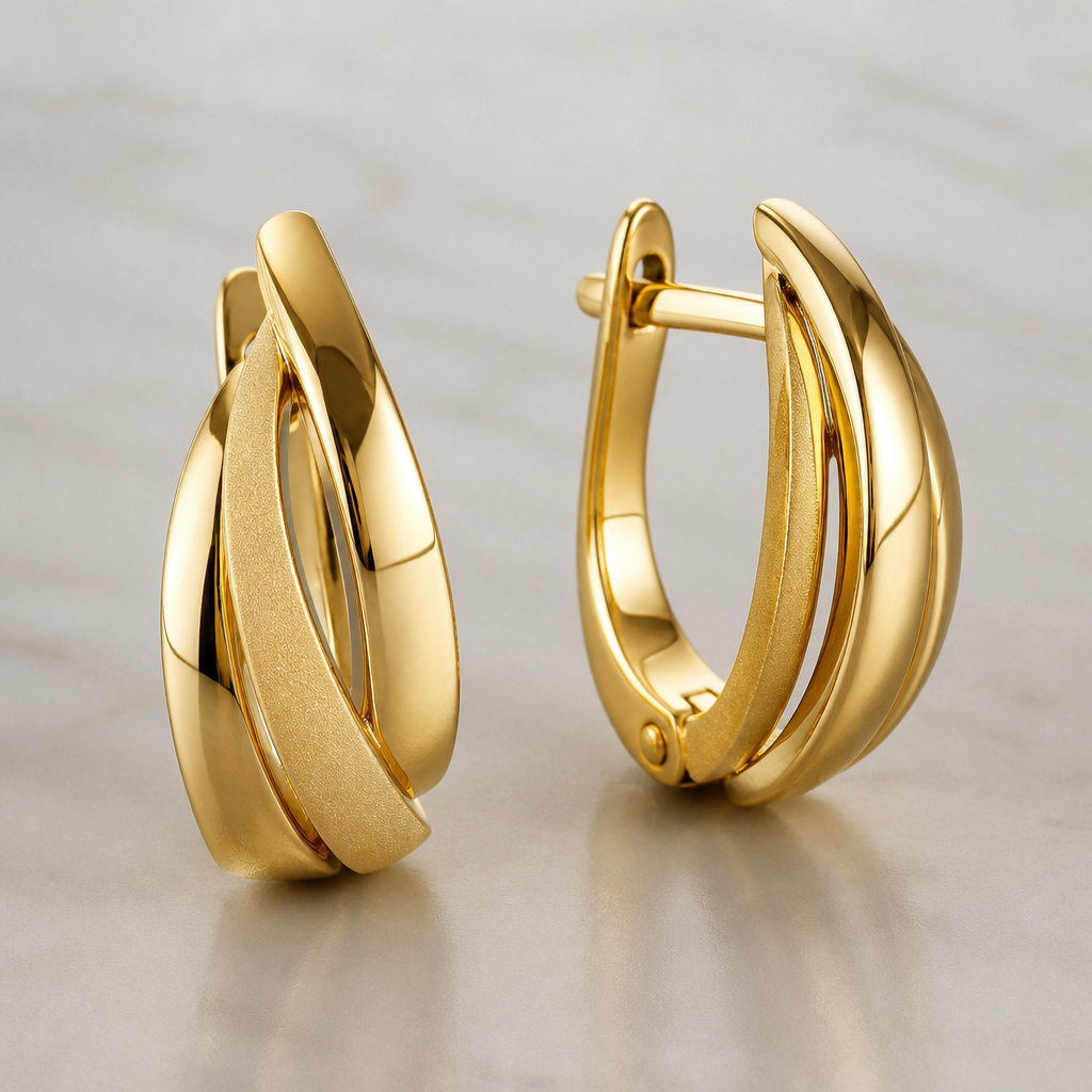 A women's ring. Can you make me gold earrings according to my design?
photorealistic jewelry design, A women's ring. Can you make me gold earrings according to my design?, modern style, just the design no text