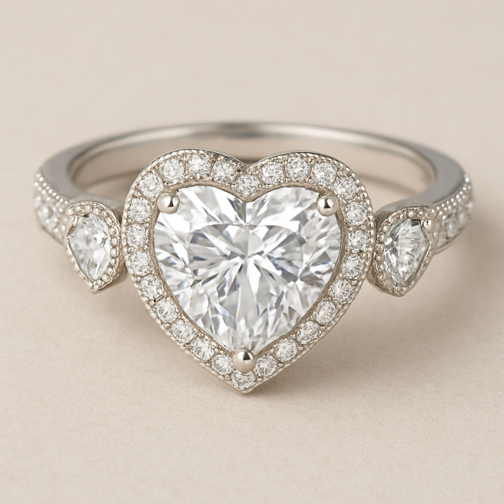 Ok but maybe add paveé and side stones heart shaped 