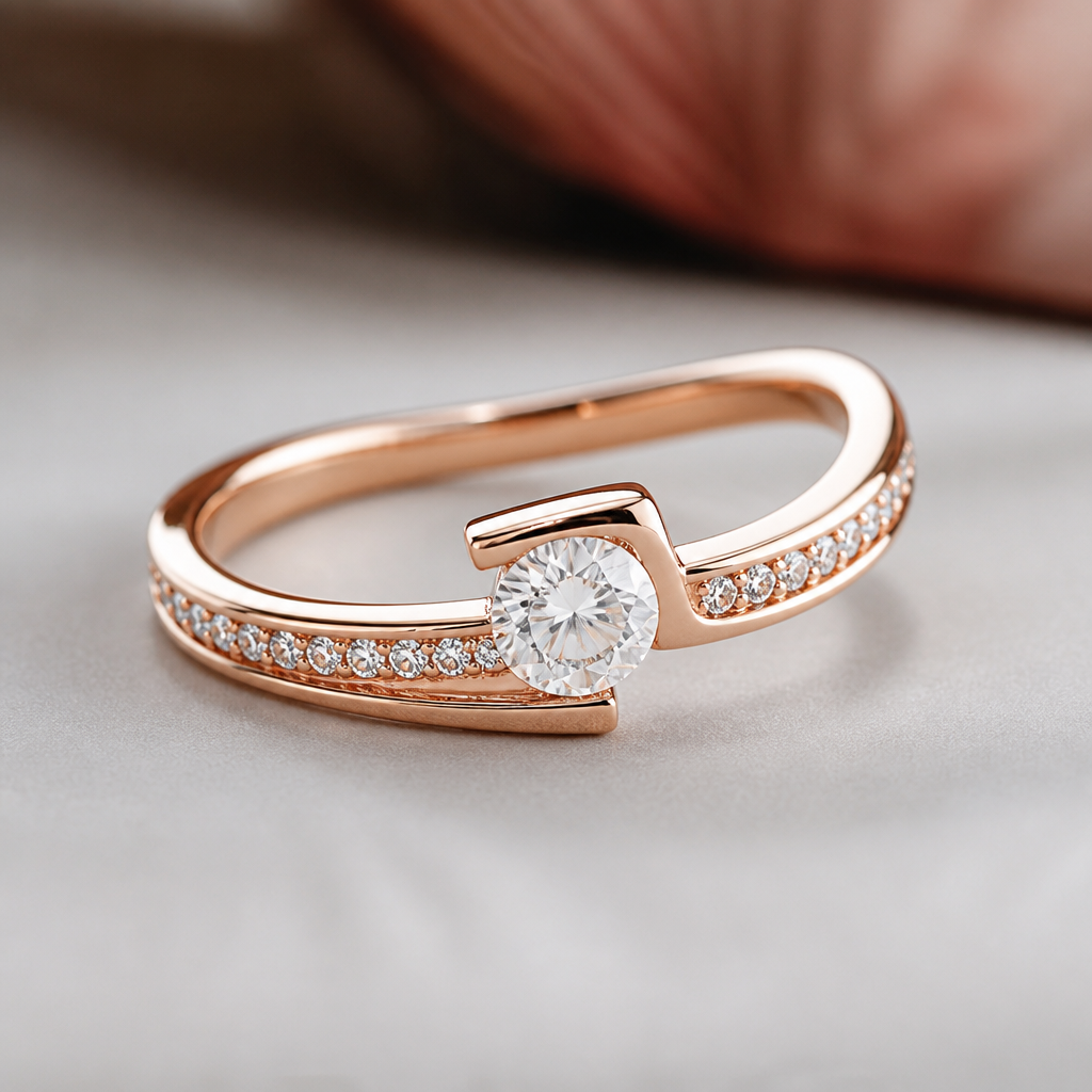 A women's ring
photorealistic jewelry design, A women's ring, modern style, just the design no text