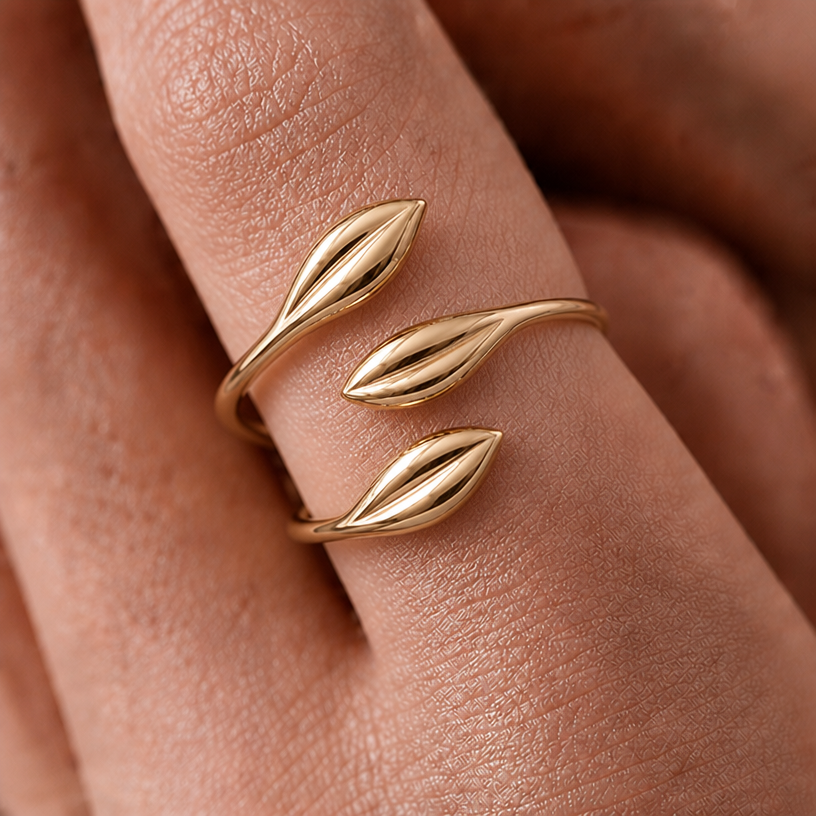 leave leaf size, but make shaft thinner
edit the attached jewelry design with these instructions: leave leaf size, but make shaft thinner. keep it photorealistic, just the design no text