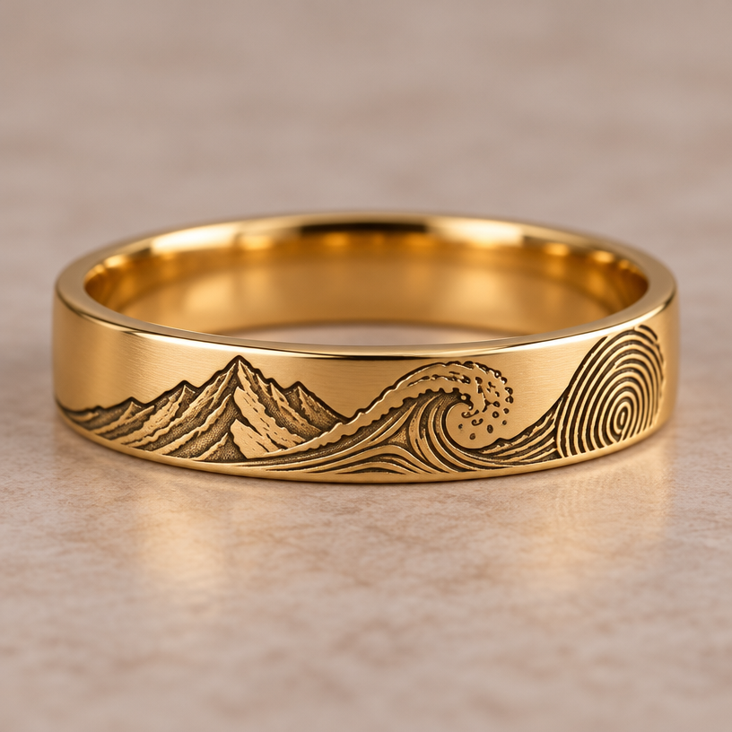 A women's ring. en el cuenta lo que está escrito y lo que está dibujado porque es en los dos anillos
using the attached image as a visual reference, create A women's ring. en el cuenta lo que está escrito y lo que está dibujado porque es en los dos anillos. photorealistic, just the design no text