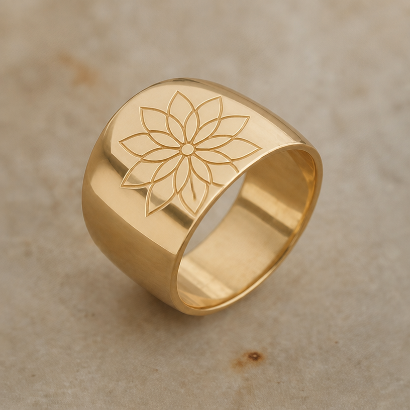 make the dahlia simpler and bigger
edit the attached jewelry design with these instructions: make the dahlia simpler and bigger. keep it photorealistic, just the design no text