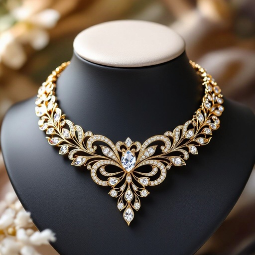 Moissanite kundan necklace for Asian girl