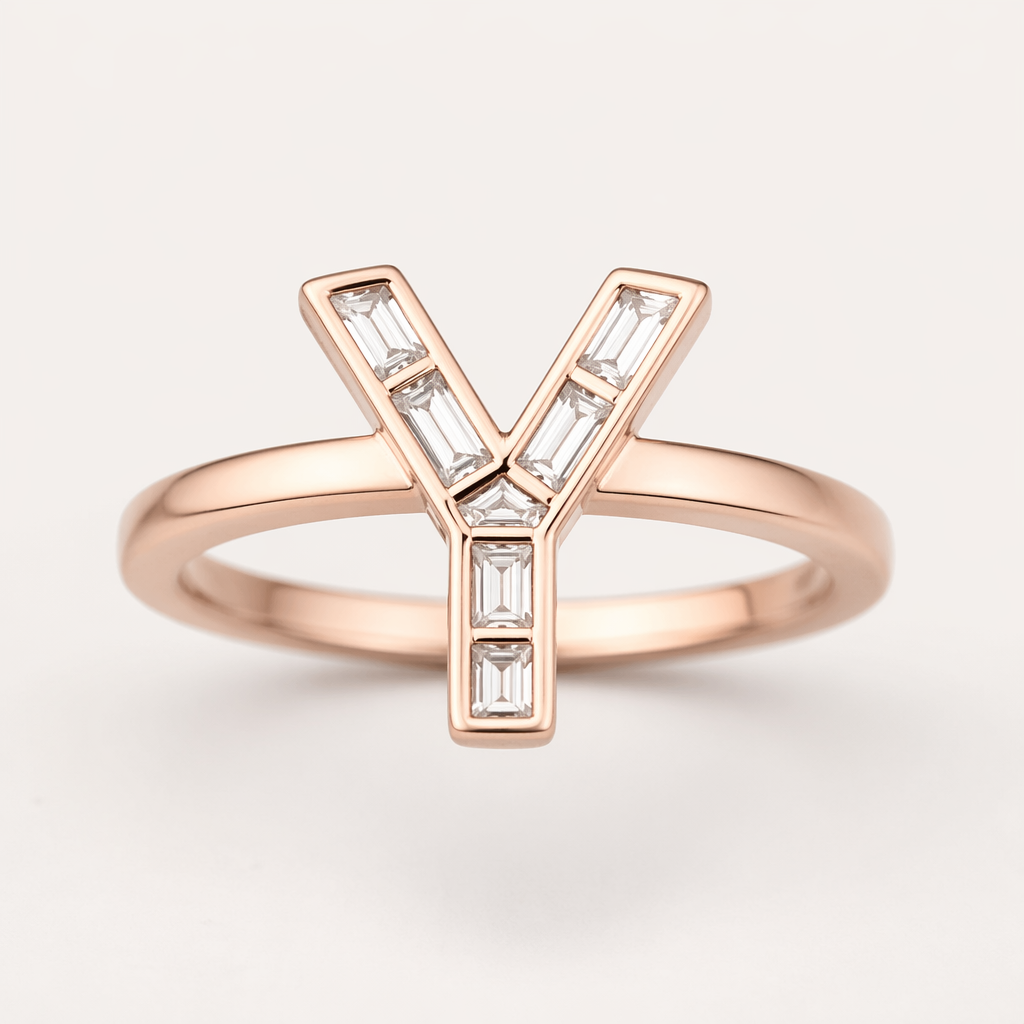 A women's ring made of rose gold with diamond stones. a la foto data cambiare la lettera "R" con "Y"
Devi mantenere la stessa forma del anello ,e sempre diamanti baguette
photorealistic jewelry design, A women's ring made of rose gold with diamond stones. a la foto data cambiare la lettera "R" con "Y"
Devi mantenere la stessa forma del anello ,e sempre diamanti baguette, modern style, just the design no text