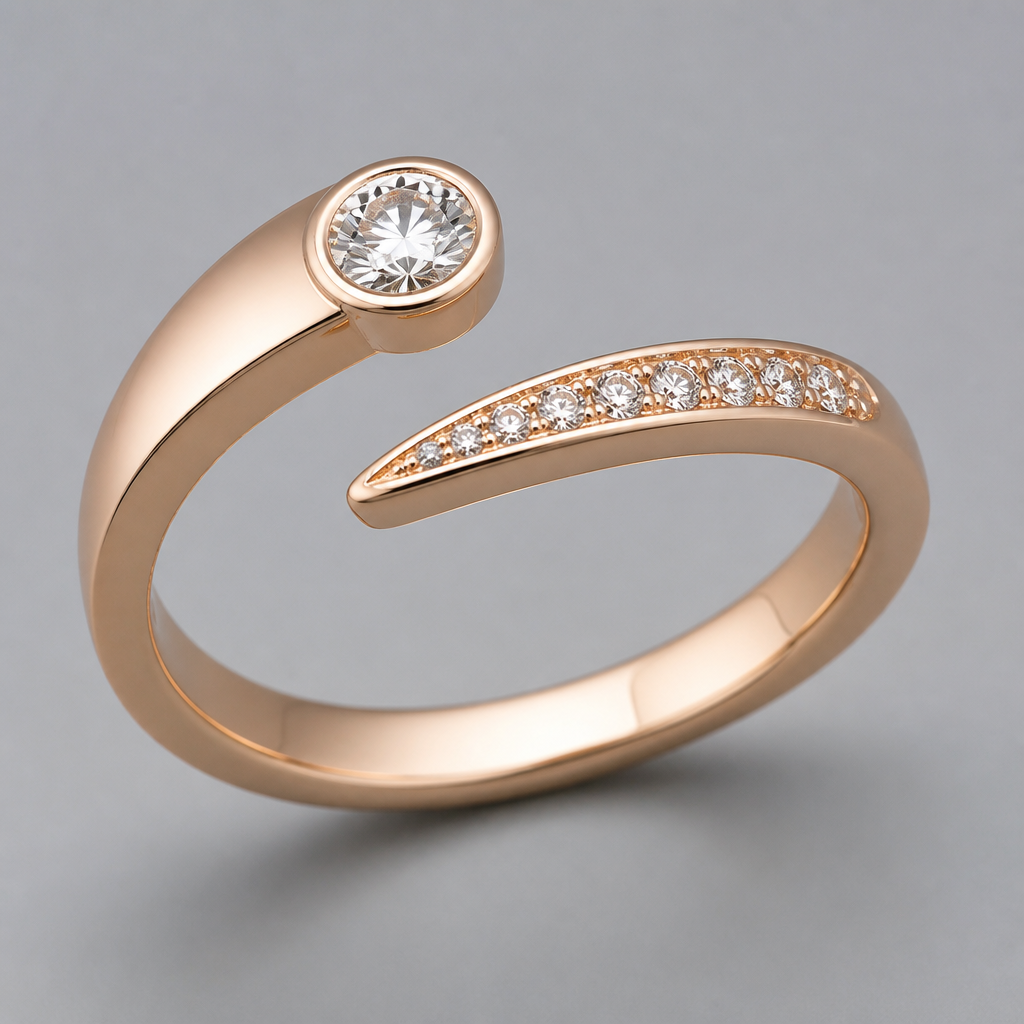 A women's ring
photorealistic jewelry design, A women's ring, modern style, just the design no text