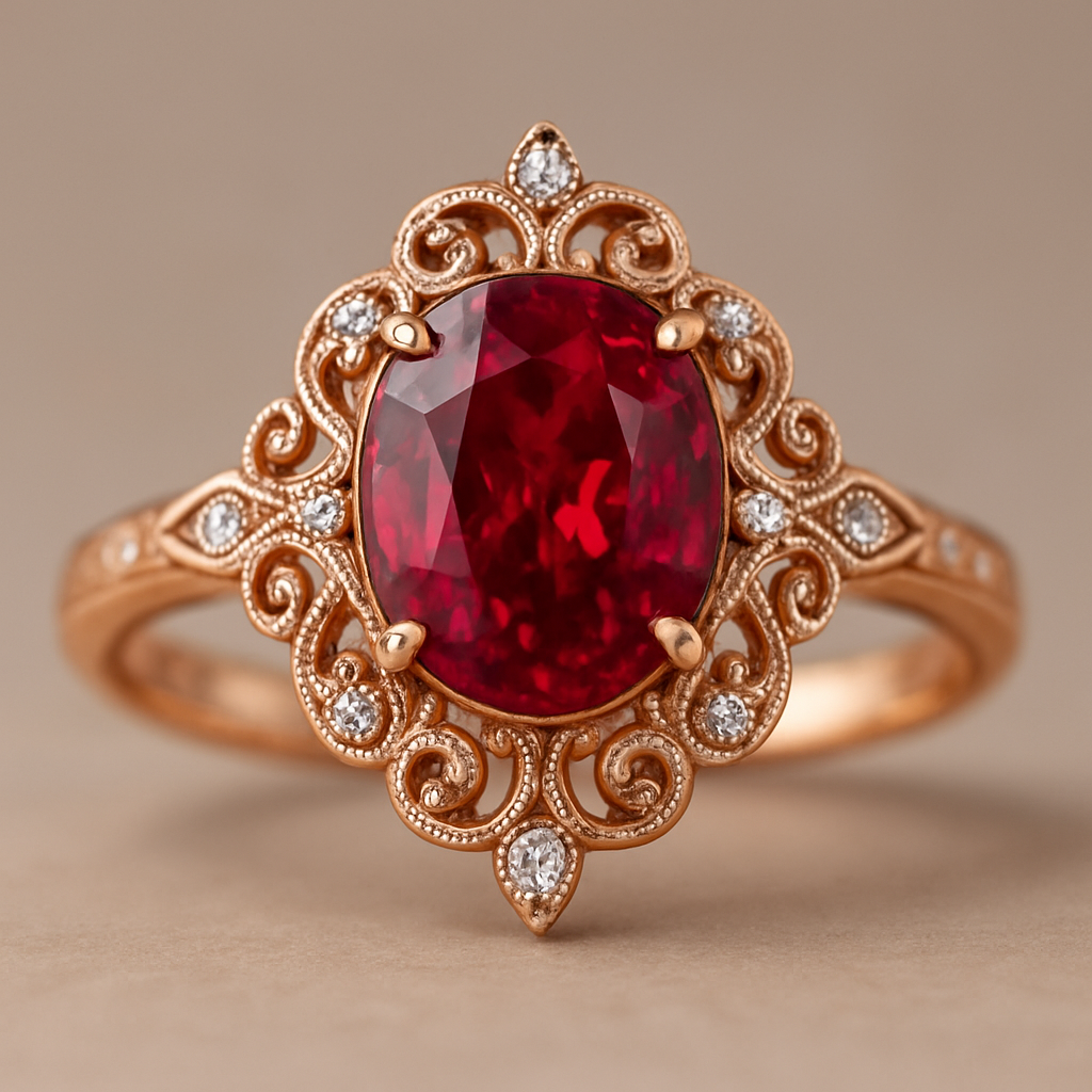 Oval Ruby ring 