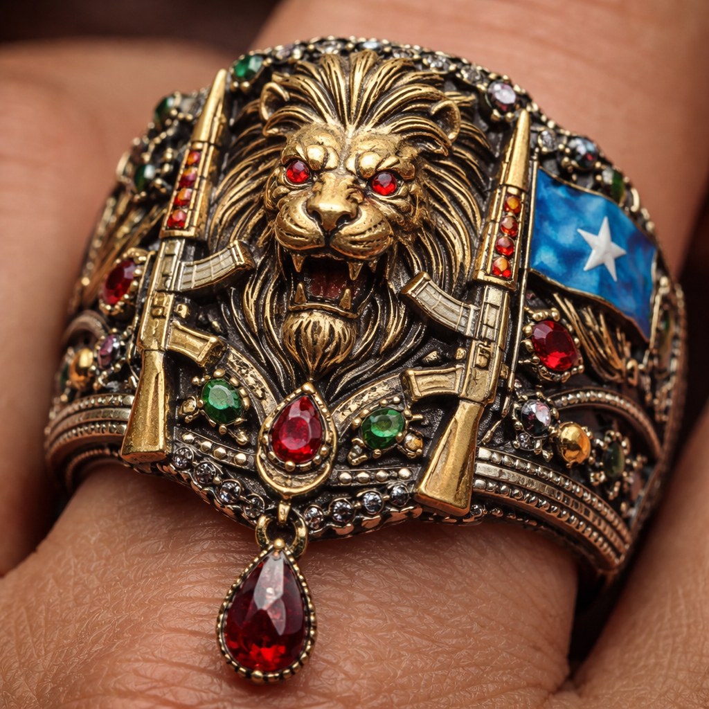 Somali pirate Rwanda lion ring yemen kalakshikof blood smaller