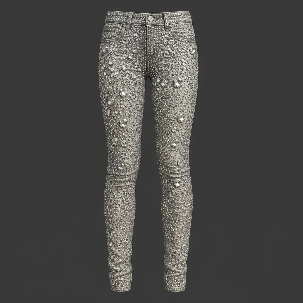 Diamond skinny jeans
photorealistic jewelry design, Diamond skinny jeans , just the design no text