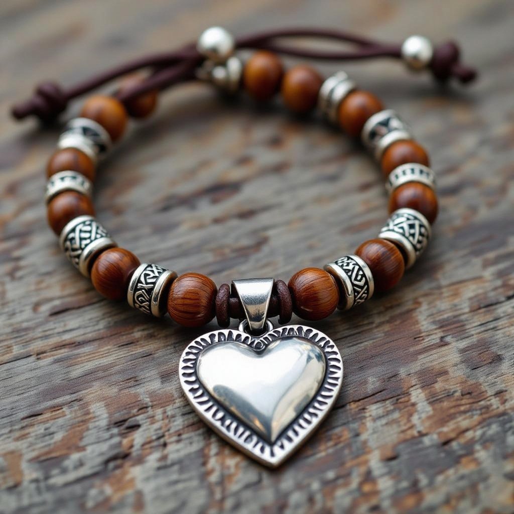 Catena con cuore pendente di traverso 