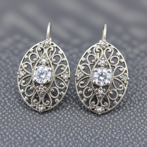 American diamond stone earrings 
