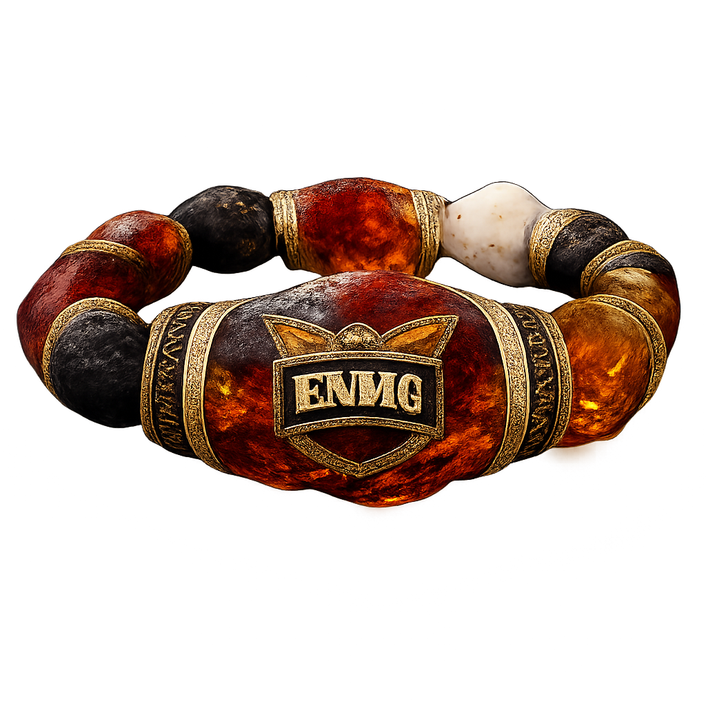 Naturalus Gintaras Gintaras zaliava, EVW champion logo ant gintarinio gabalo vyriska apyranke raudonas gintaras juodas gintaras balatas gintaras prabangus