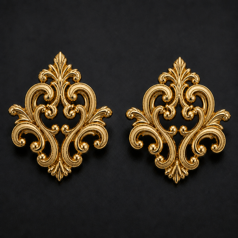 Make it in without stones
edit the attached jewelry design with these instructions: Make it in without stones. keep it photorealistic, just the design no text