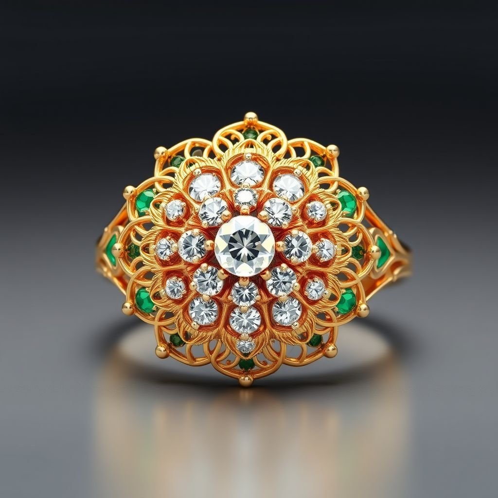 Ring with small diamonds