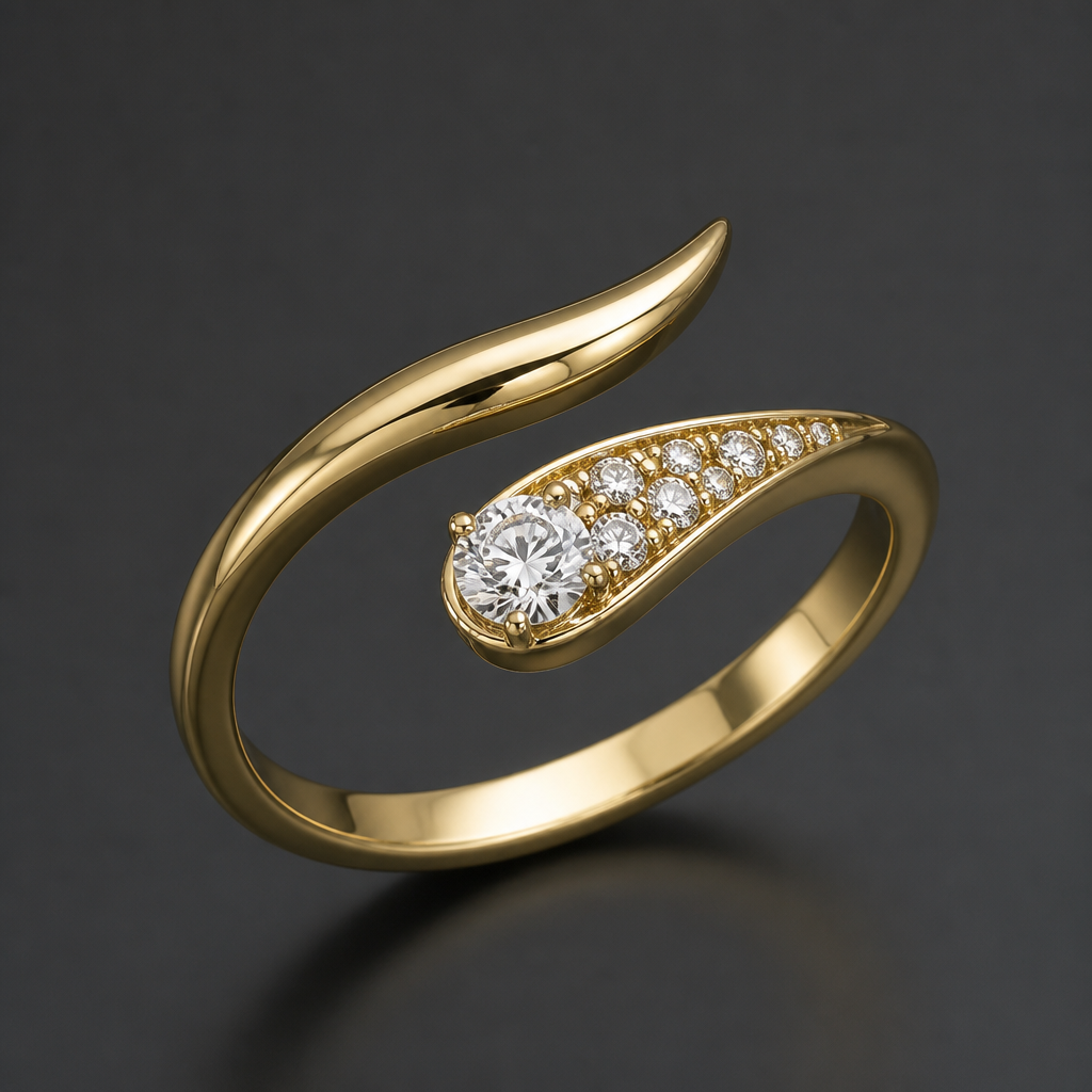 A women's ring
photorealistic jewelry design, A women's ring, modern style, just the design no text