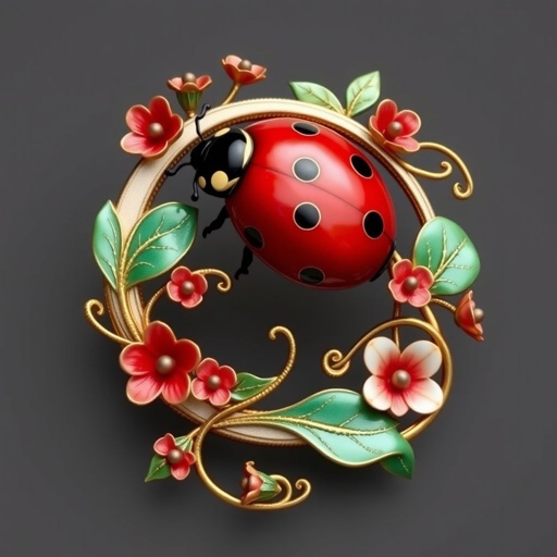 Ladybug with letter C