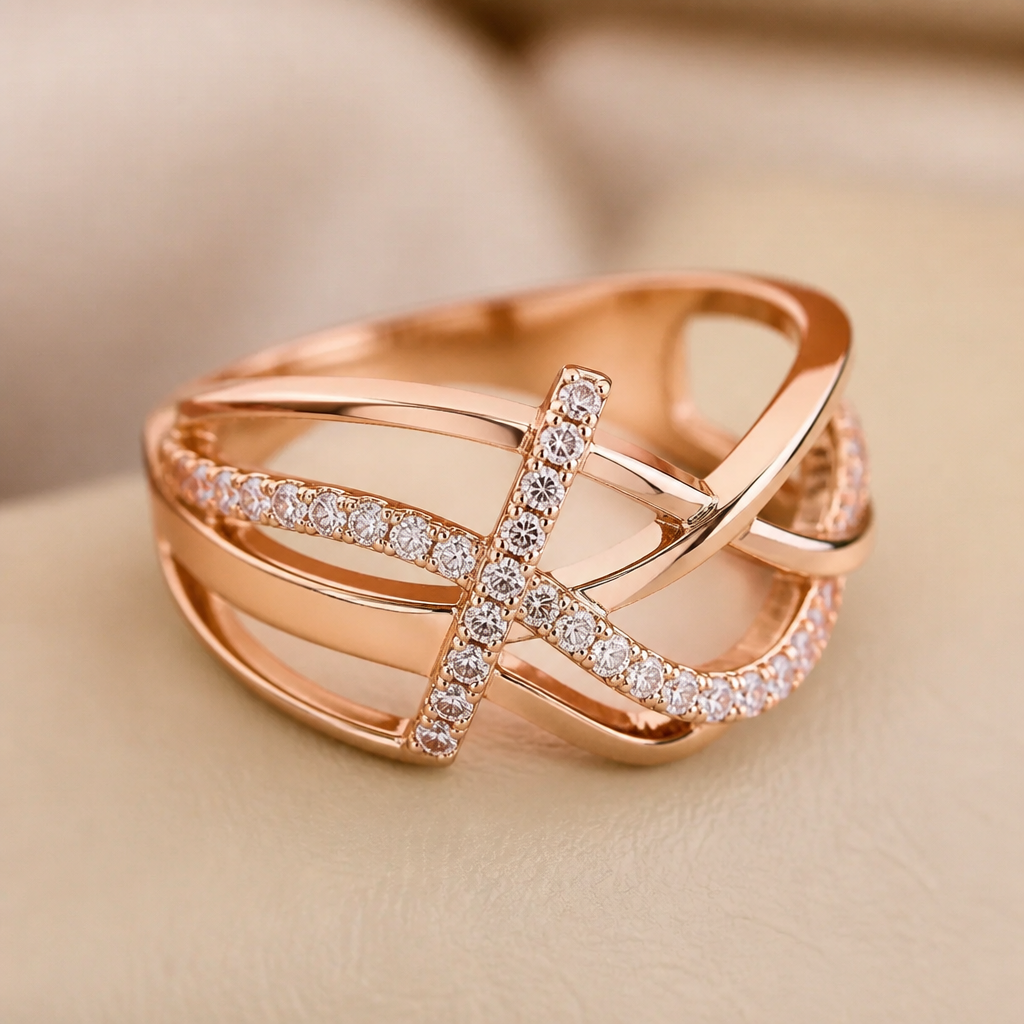 A women's ring. ASSALAM U ALAIKUM.
photorealistic jewelry design, A women's ring. ASSALAM U ALAIKUM., modern style, just the design no text
