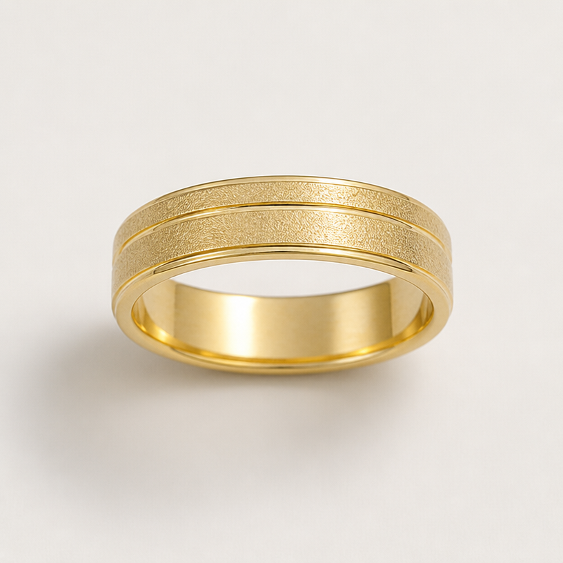 A minimalist women's ring made of gold
using the attached image as a visual reference, create A minimalist women's ring made of gold. photorealistic, just the design no text
