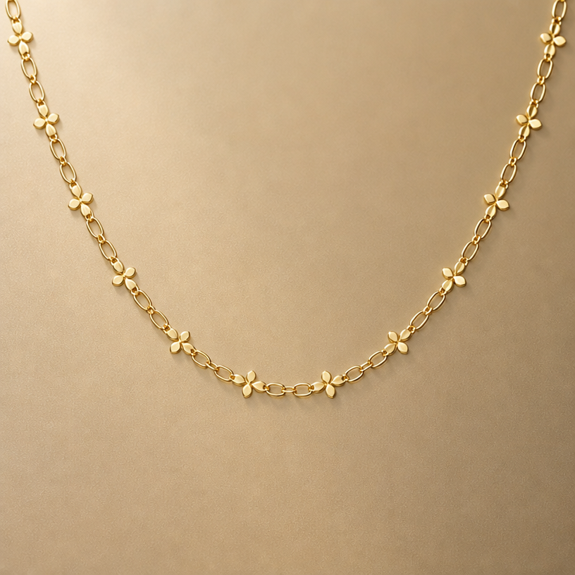add petal links
edit the attached jewelry design with these instructions: add petal links. keep it photorealistic, just the design no text