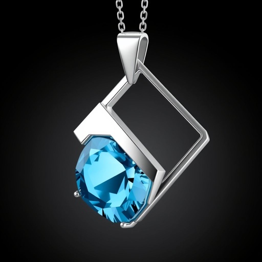Swiss blue topaz pendant