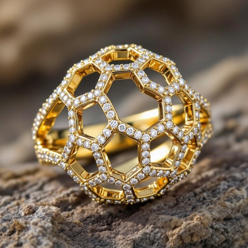 Honeycomb figurative  rings 